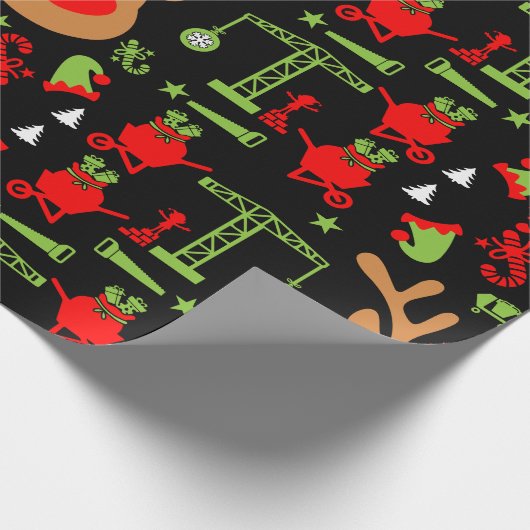 Bouwjaar kerst cadeaupapier (Hoek)