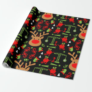 Bouwjaar kerst cadeaupapier