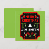 Bouwjaar kerst feestdagenkaart (Voorkant / Achterkant)