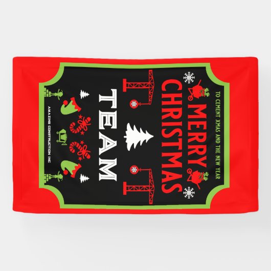 Bouwjaar kerst spandoek (Horizontaal)