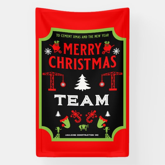 Bouwjaar kerst spandoek (Verticaal)