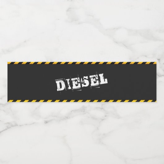 Bouwjaar Verjaardag Brandstof Diesel Waterfles Etiket (Enkel label)