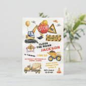 Bouwjaar Verjaardag Dump Truck Kaart (Staand voorkant)