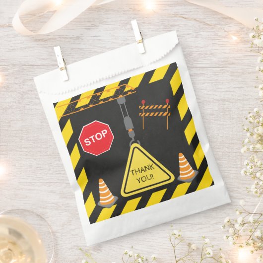 Bouwjaar Verjaardag thema dank u Bedankzakje (Geknipt)