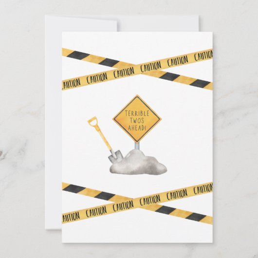 Bouwjaar Verjaardag Uitnodiging 2e verjaardag (Achterkant)