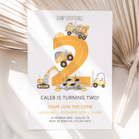 Bouwjaar Verjaardag Uitnodiging 2e verjaardag