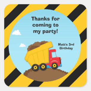 Bouwjaar Verjaardagsfeest Dank u Stickers