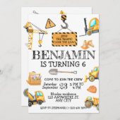 Bouwjaar Verjaardagsfeest Kaart (Voorkant / Achterkant)