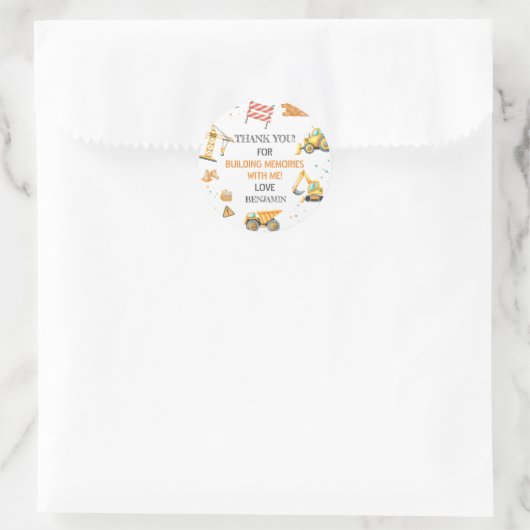 Bouwjaar Verjaardagsfeest Ronde Sticker (Tas)