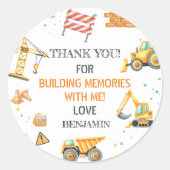 Bouwjaar Verjaardagsfeest Ronde Sticker (Voorkant)