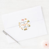 Bouwjaar Verjaardagsfeest Ronde Sticker (Envelop)