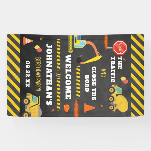 Bouwjaar Verjaardagsfeest Welkom Spandoek (Horizontaal)