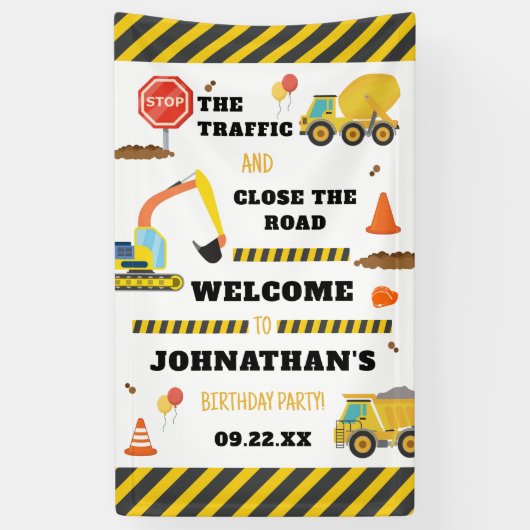 Bouwjaar Verjaardagsfeest Welkom Spandoek (Verticaal)