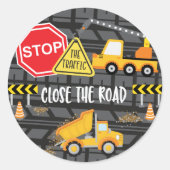 Bouwjaar Verjaardagsfeestgunst Ronde Sticker (Voorkant)