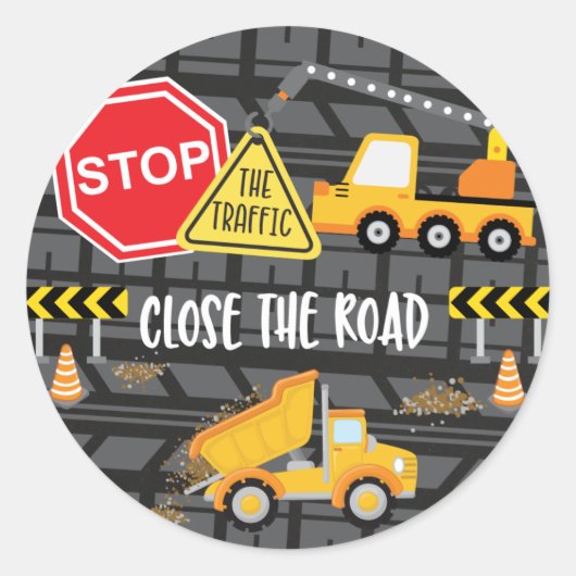 Bouwjaar Verjaardagsfeestgunst Ronde Sticker (Voorkant)