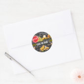 Bouwjaar Verjaardagsfeestgunst Ronde Sticker (Envelop)