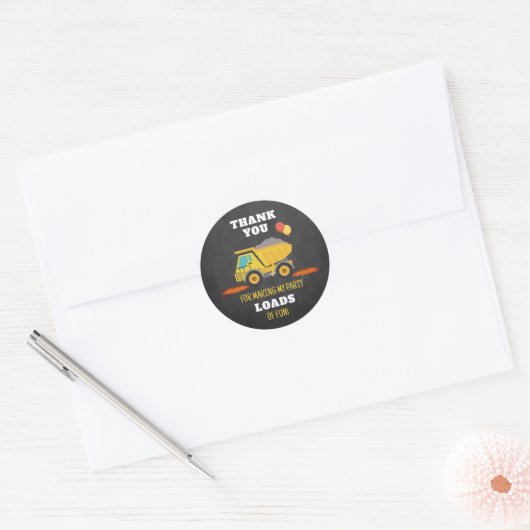Bouwjaar Verjaardagsfeestgunst Ronde Sticker (Envelop)