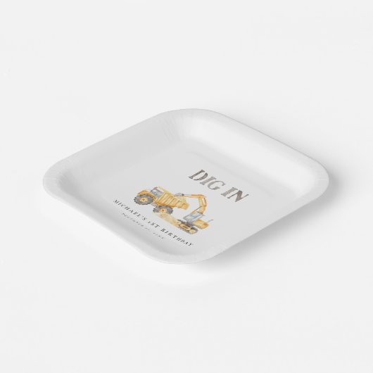 Bouwjaar Verjaardagsfeestje Borden Papieren Bordje (Gebogen)