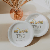 Bouwjaar Verjaardagsfeestje Borden Papieren Bordje