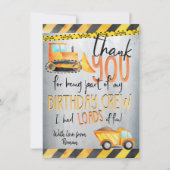 Bouwjaar Verjaardagsfeestje Dank u Nota Kaarten (Voorkant)