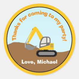 Bouwjaar Verjaardagsfeestje Favor Tag Sticker