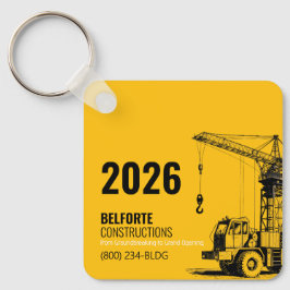 bouwkalender | Gele & zwarte kraan Sleutelhanger