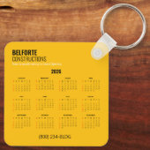 bouwkalender | Gele & zwarte kraan Sleutelhanger (Achterkant)