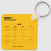 bouwkalender | Gele & zwarte kraan Sleutelhanger (Achterkant)