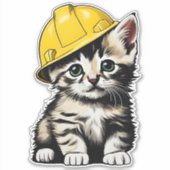 Bouwkat Sticker (Voorkant)