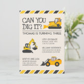 Bouwkinderen Birthday Party Kaart (Staand voorkant)