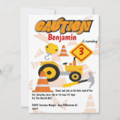 Bouwkinderen Birthday Party Kaart (Voorkant)