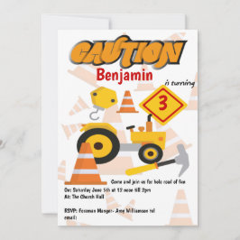 Bouwkinderen Birthday Party Kaart