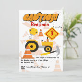 Bouwkinderen Birthday Party Kaart (Staand voorkant)