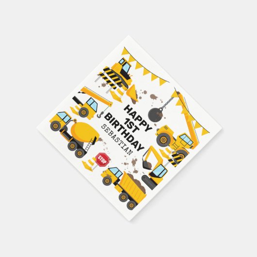 Bouwkinderen Birthday Party Servet (Hoek)