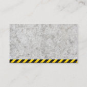 Bouwkraan | Concrete waarschuwing Visitekaartje (Achterkant)