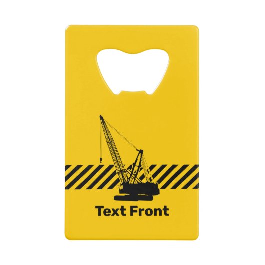 Bouwkraan Creditkaart Flessenopener (Voorkant)