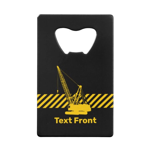 Bouwkraan Creditkaart Flessenopener (Voorkant)