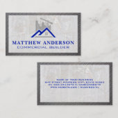 Bouwkraan | Eigenschappen Visitekaartje (Voorkant / Achterkant)