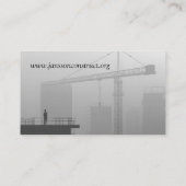 Bouwkraan en arbeider visitekaartje (Achterkant)