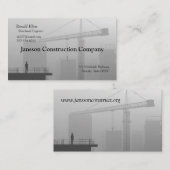 Bouwkraan en arbeider visitekaartje (Voorkant / Achterkant)