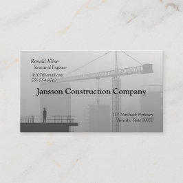 Bouwkraan en arbeider visitekaartje