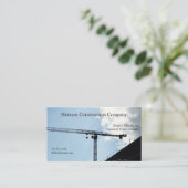 Bouwkraan en hemel visitekaartje (Staand voorkant)