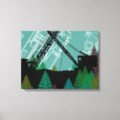 Bouwkraan Fantasy Art Crawler Crane Canvas Afdruk (Voorkant)