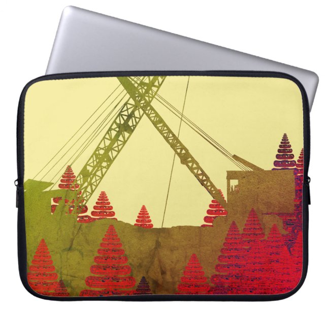 Bouwkraan Fantasy Art Crawler Crane Laptop Sleeve (Voorkant)