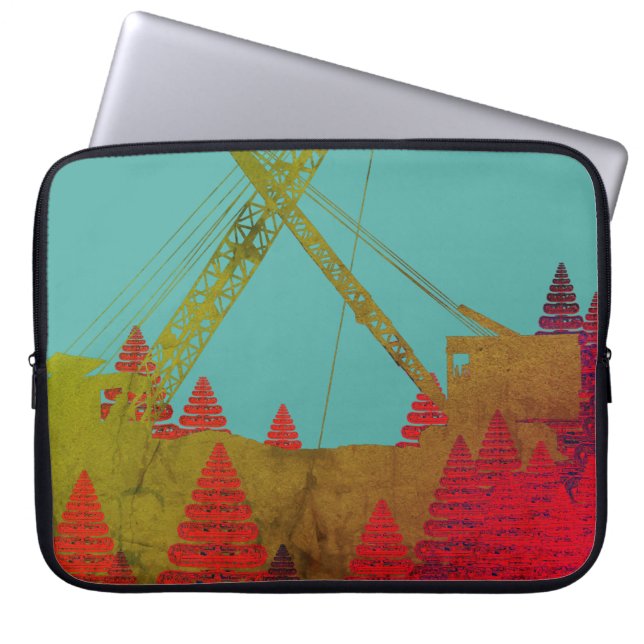 Bouwkraan Fantasy Art Crawler Crane Laptop Sleeve (Voorkant)