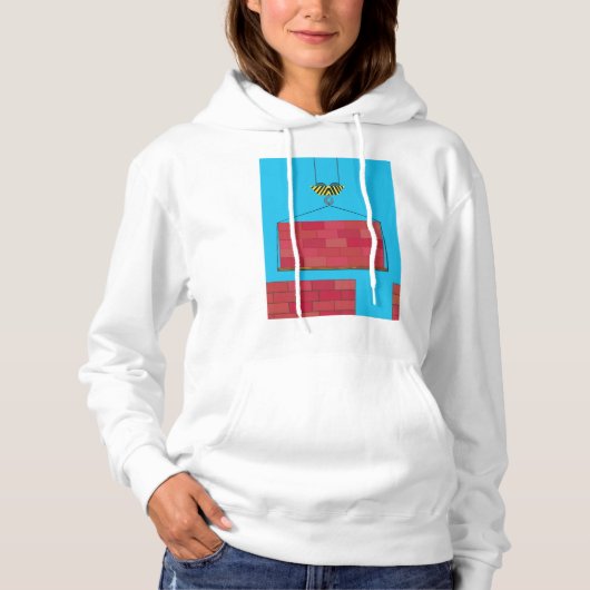 Bouwkraan Hefbakstenen muur Hoodie (Voorkant)