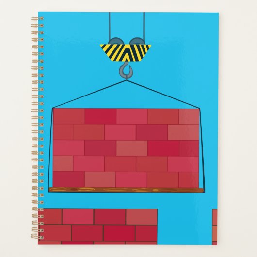 Bouwkraan Hefbakstenen muur Planner (Voorkant)