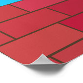 Bouwkraan Hefbakstenen muur Poster (Hoek)