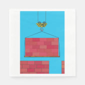 Bouwkraan Hefbakstenen muur Servet (Voorkant)