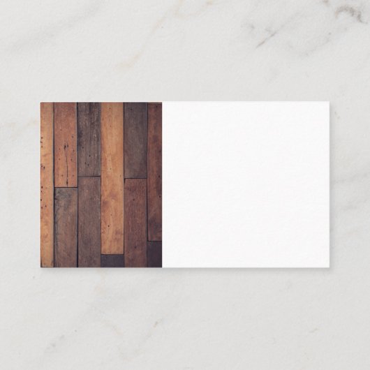 Bouwkraan | Houten planken Visitekaartje (Achterkant)